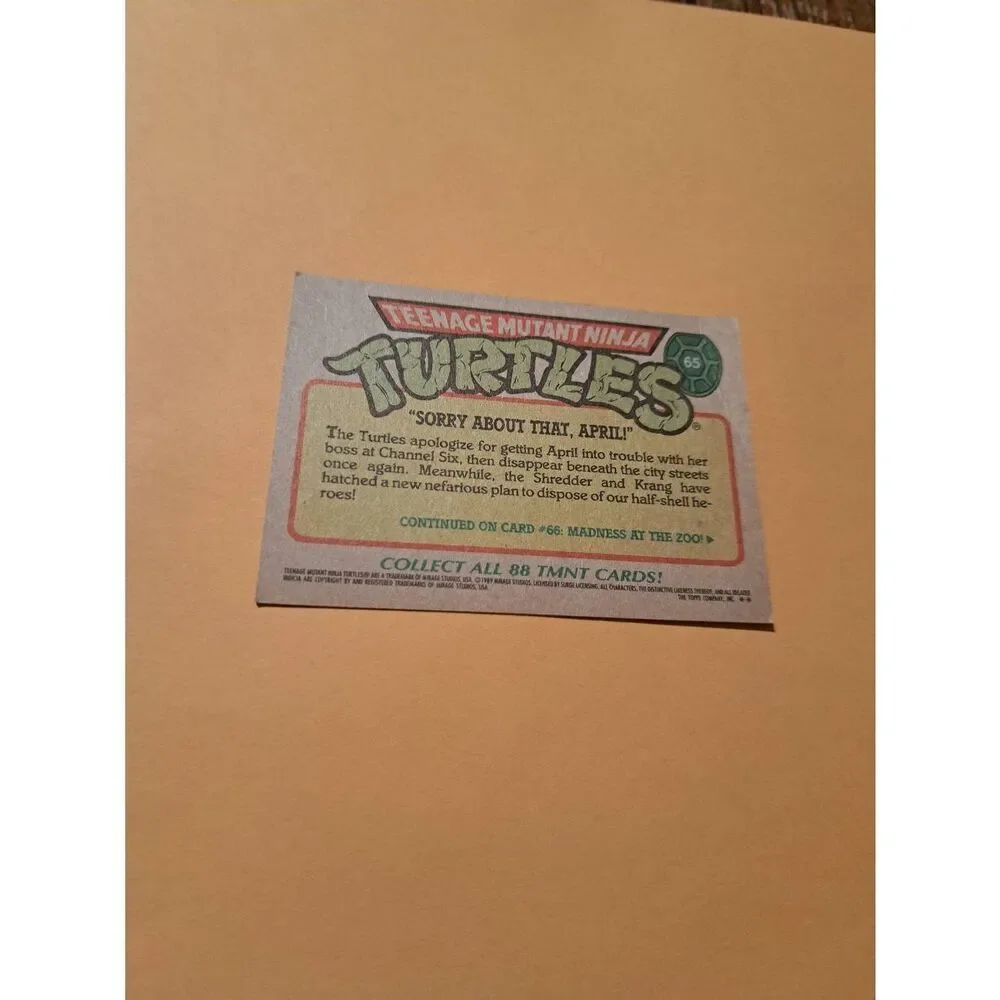 1989 Topps TMNT Trading Card 65 Teenage Mutant Ninja Turtles - Picture 2 of 2
